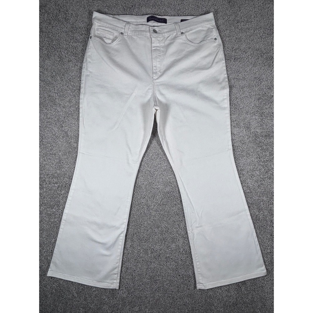 Gloria Vanderbilt Amanda Bootcut Jeans White Womens Size 18S‎ Short